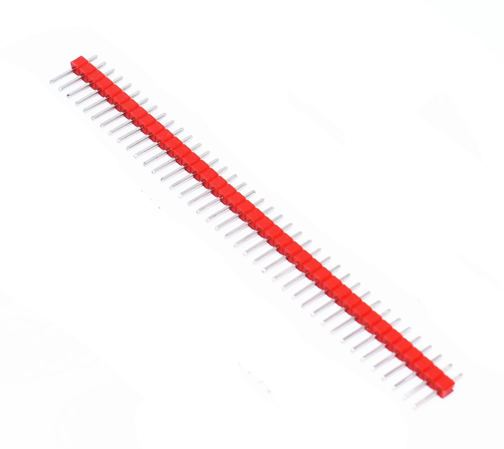 Pin header 1x40 pin 2.54mm pitch rood